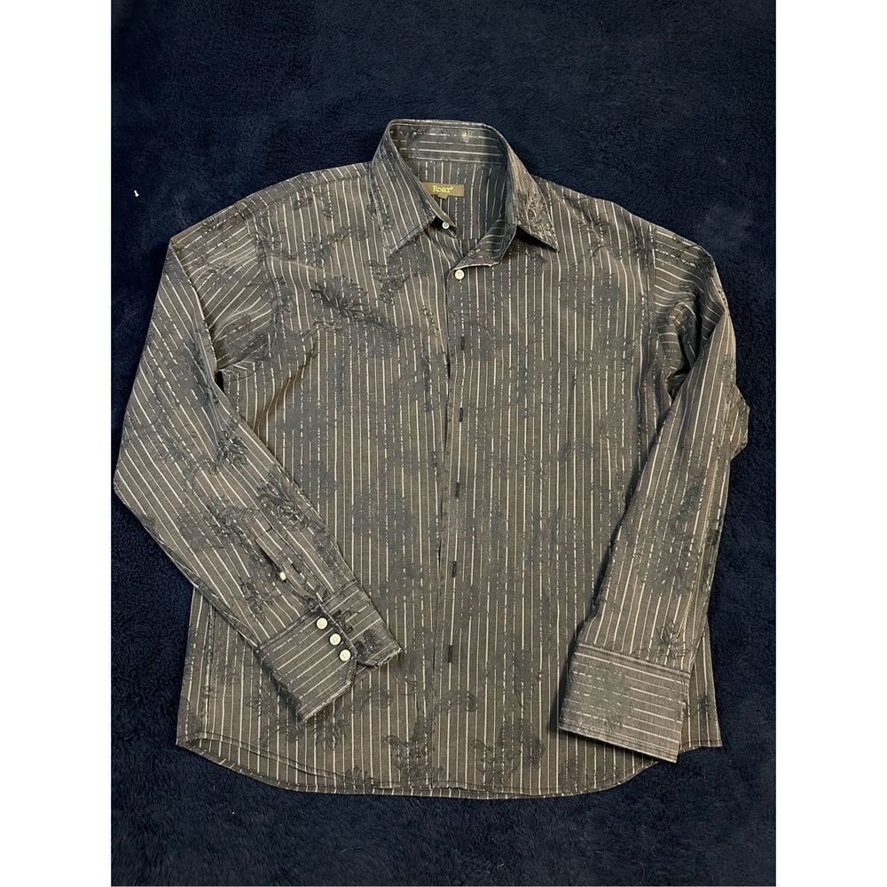 Y2K Roar Casual Button Down Shirt Longsleeve All Over Print XL Men’s Affliction